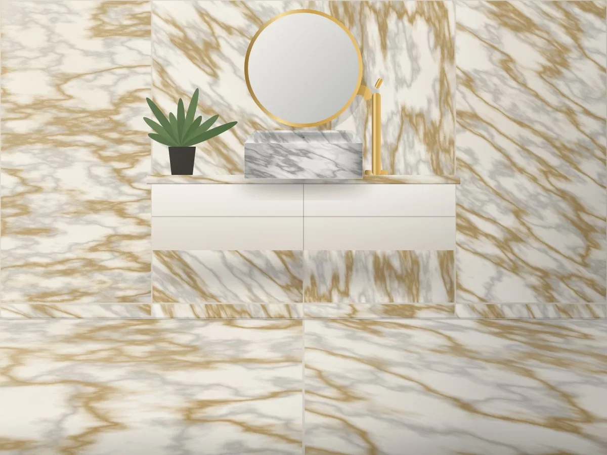 مجموعة بورسلان بمظهر الرخام
